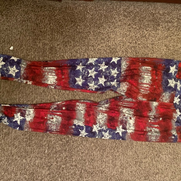 4th of July Lularoe American flag leggings size L - Picture 3 of 4